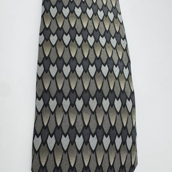 Jerry Garcia Grateful Dead Sixth Set Gray Tan Abstract Silk Neck Tie Vtg 1996 - Picture 3 of 11